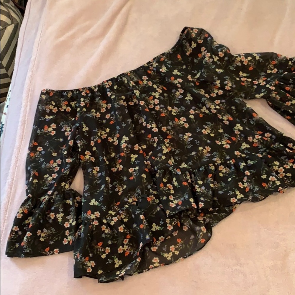 Pins and Needles Sheer Floral Top